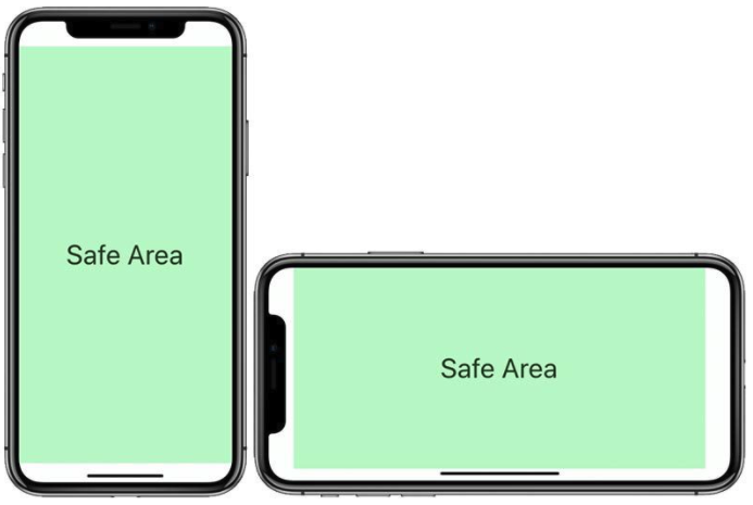 아이폰의 안전 영역 Safe area